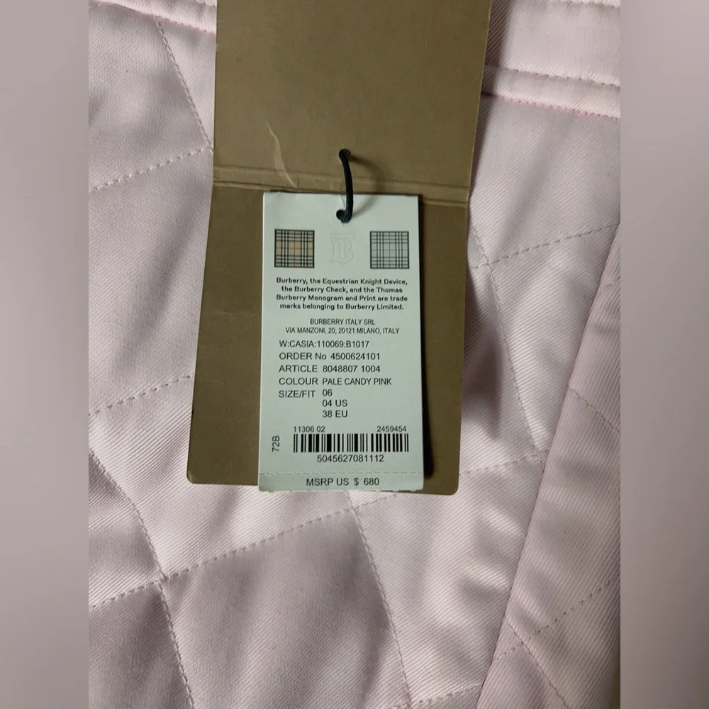 NWT $680 Burberry High-waisted Casia Quilted Nylon Blend Twill Skirt - Picture 9 of 10